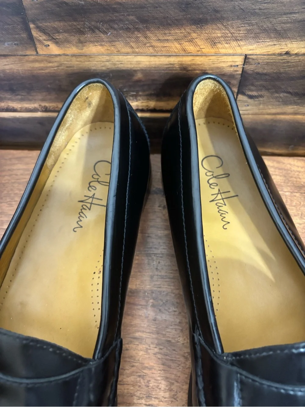 Cole Haan Pinch Tassel Loafers Men’s 10.5D Black Leather Moc Toe Dress Shoes